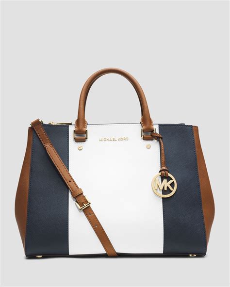 michael kors blue striped tote|Michael Kors handbags baby blue.